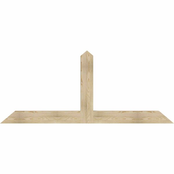 Ekena Millwork Portland Rough Sawn Timber Gable Bracket, Douglas Fir, 84"W x 35"H x 4"D x 6"F, 10/12 Pitch GBW084X35X0406POR00RDF - main